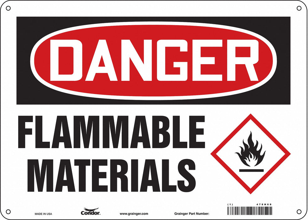 Safety Sign 10 inx14 in Polyethylene