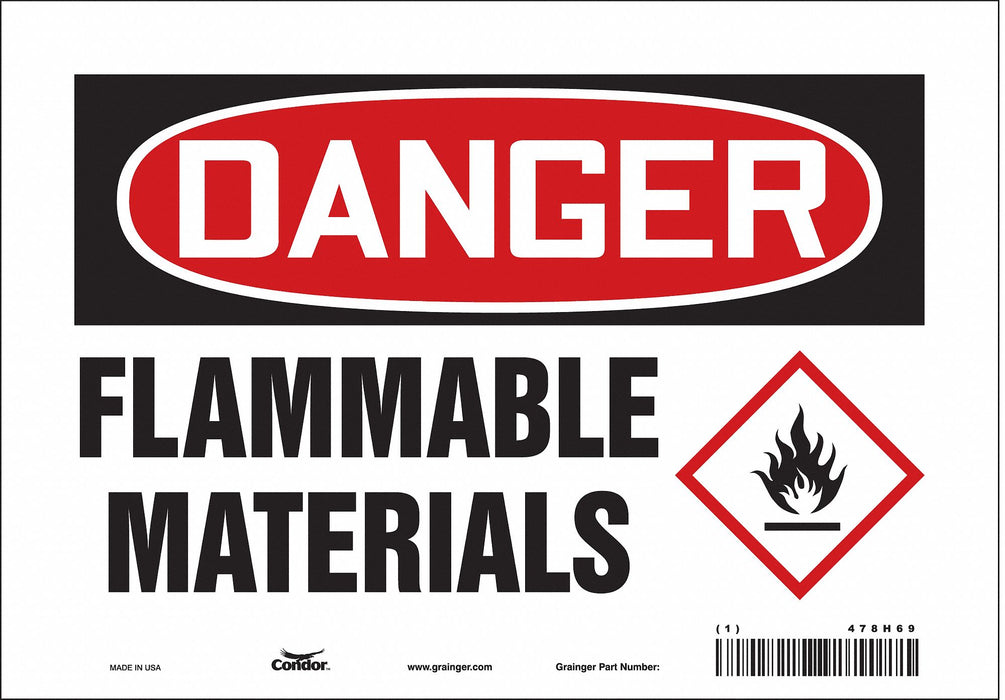 Safety Sign 7 inx10 in Vinyl