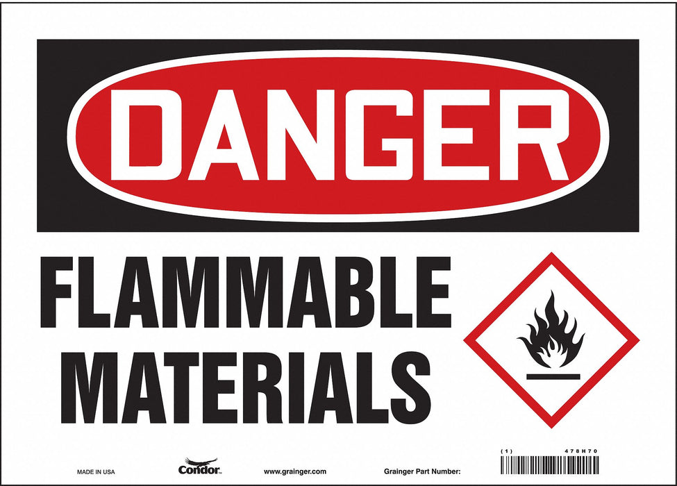 Safety Sign 10 inx14 in Vinyl