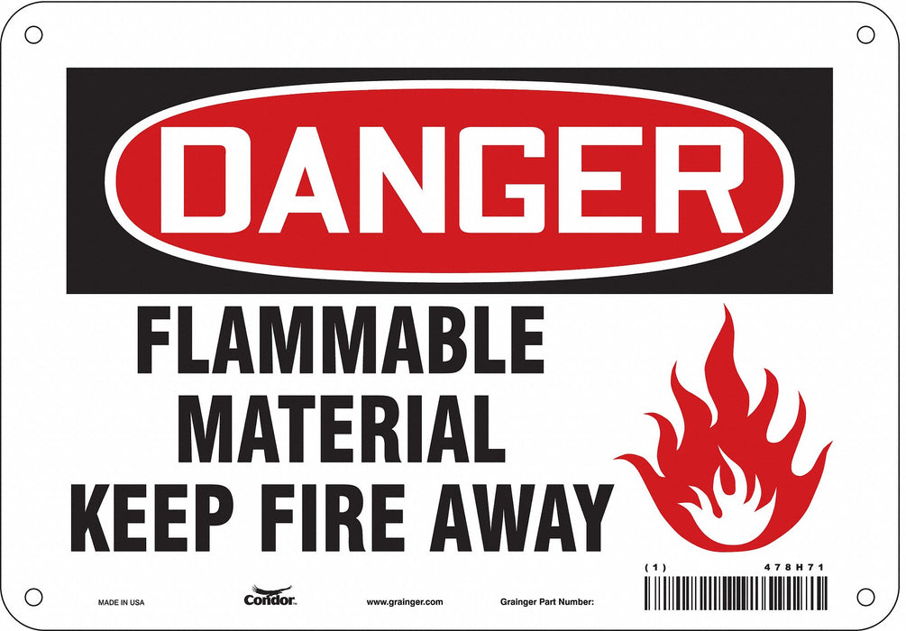 Safety Sign 7 in x 10 in Aluminum