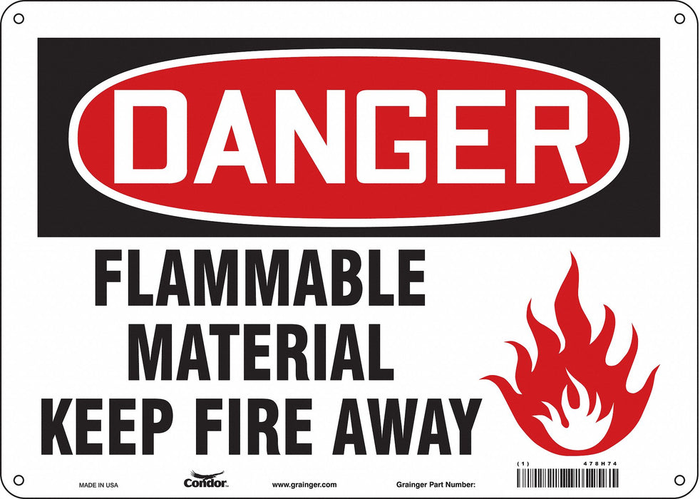 Safety Sign 10 in x 14 in Polyethylene