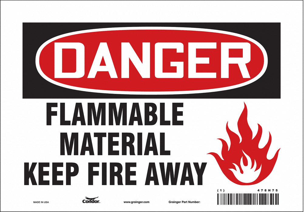 Safety Sign 7 inx10 in Vinyl