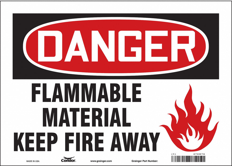 Safety Sign 10 inx14 in Vinyl