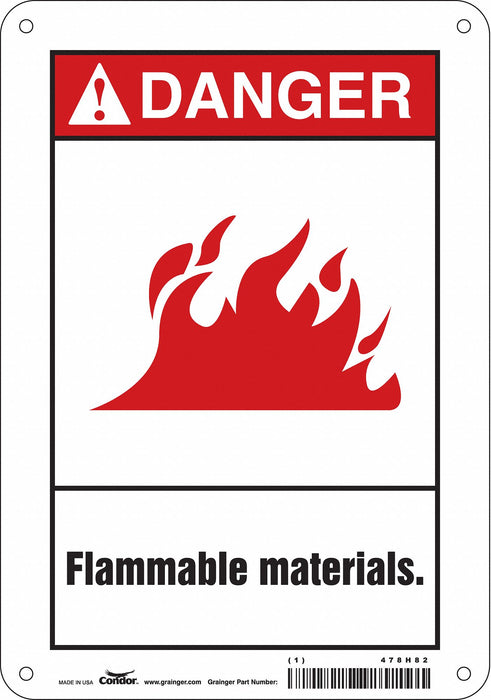Safety Sign 10 in x 7 in Polyethylene
