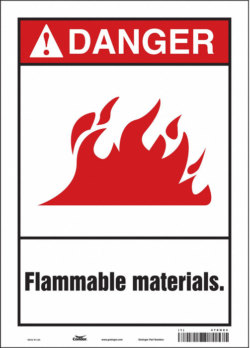 Safety Sign 14 in x 10 in Vinyl