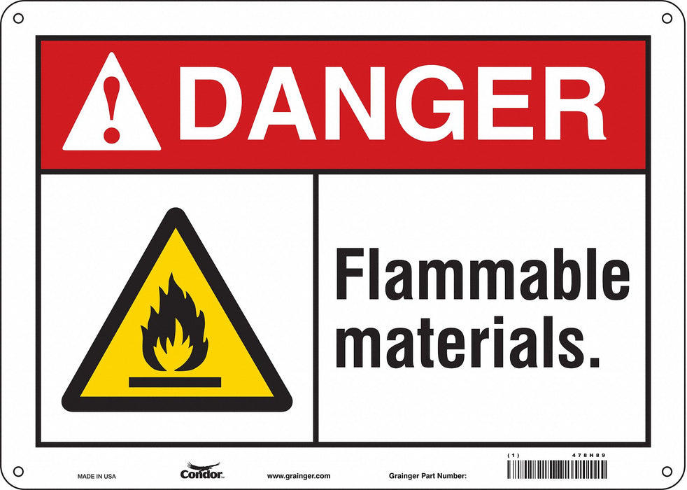 Safety Sign 10 inx14 in Polyethylene