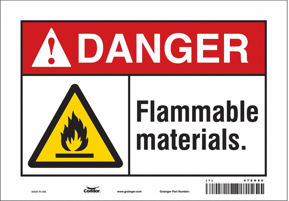 Safety Sign 7 inx10 in Vinyl
