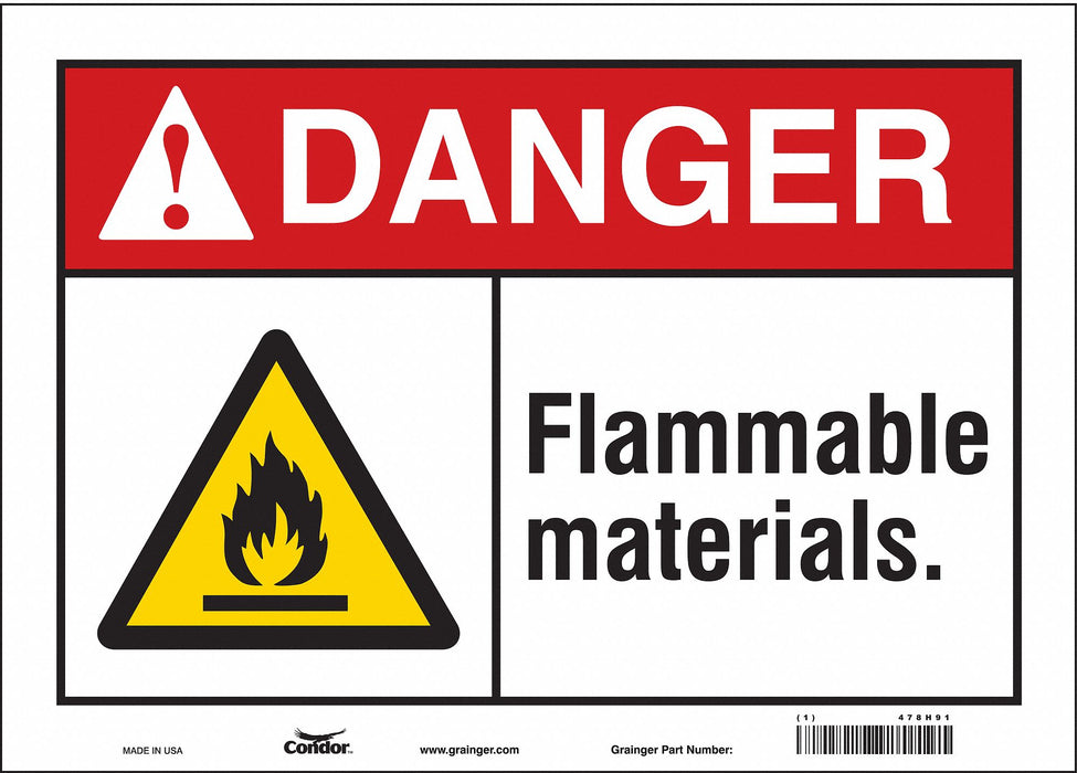 Safety Sign 10 inx14 in Vinyl
