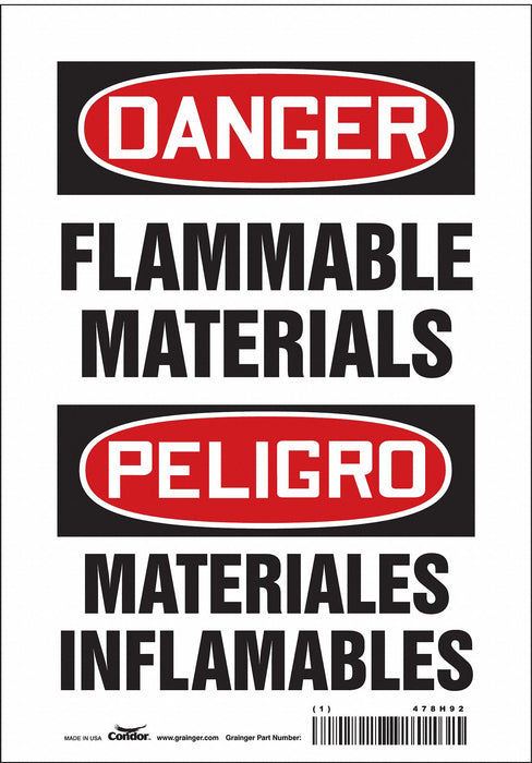 Safety Sign 10 inx7 in Vinyl