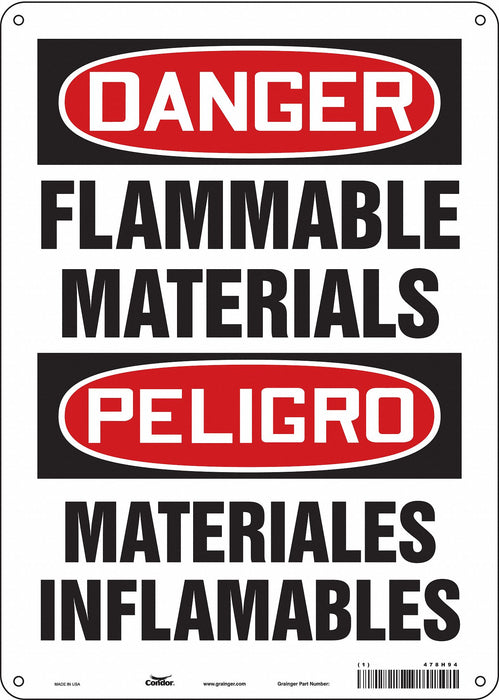 Safety Sign 14 in x 10 in Aluminum