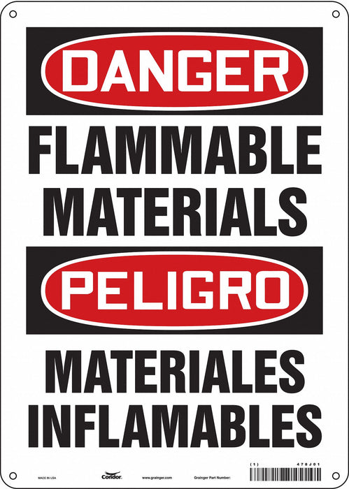 Safety Sign 14 in x 10 in Polyethylene