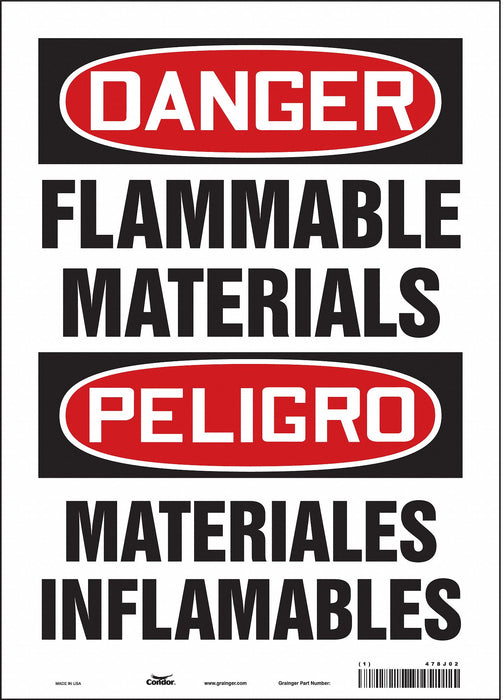 Safety Sign 14 in x 10 in Vinyl