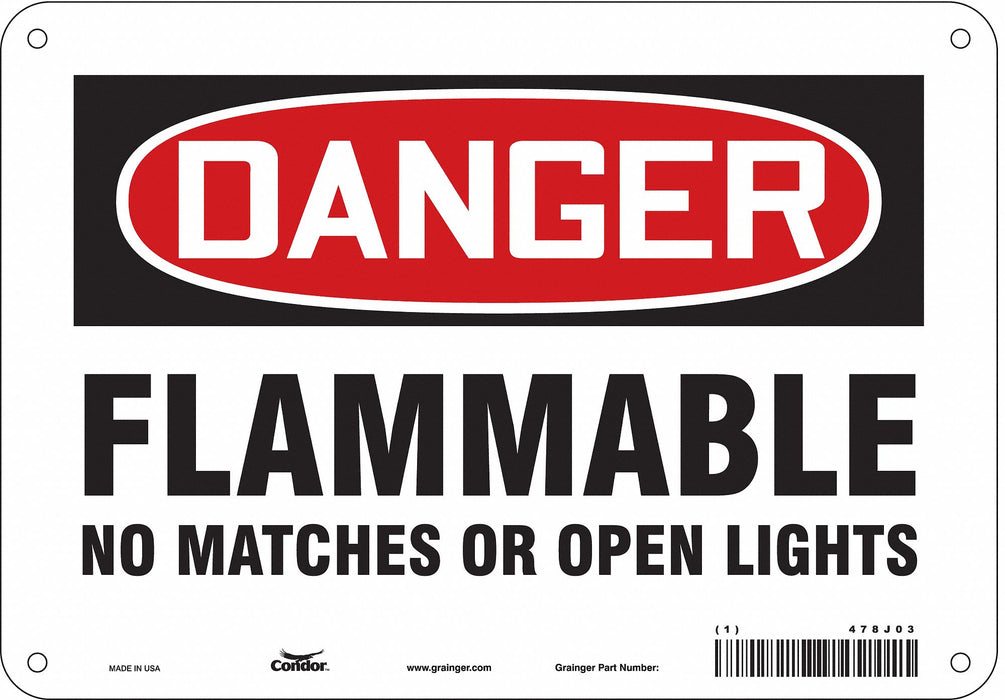 Safety Sign 7 in x 10 in Aluminum