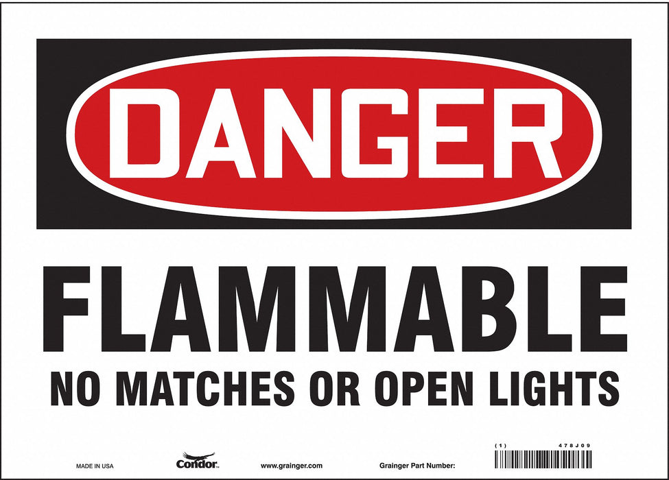 Safety Sign 10 in x 14 in Vinyl