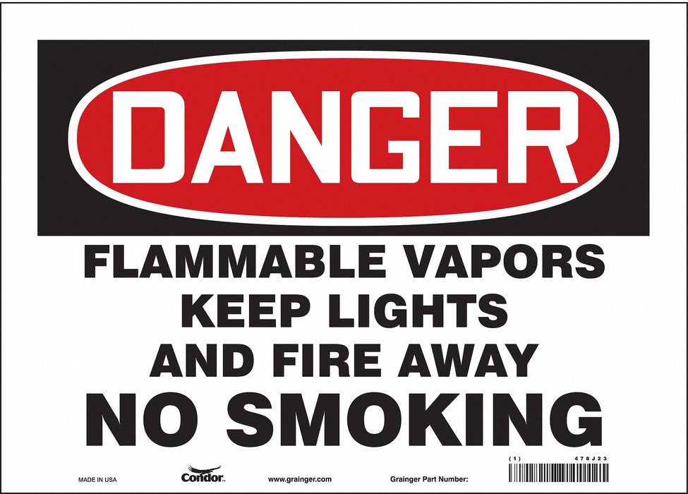 Safety Sign 10 in x 14 in Vinyl