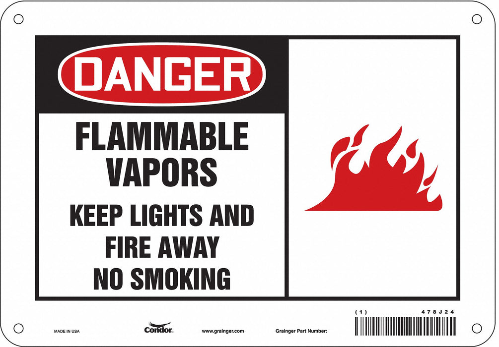 Safety Sign 7 in x 10 in Aluminum