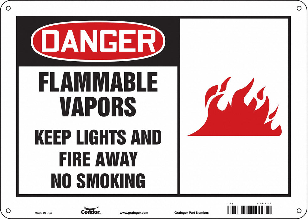 Safety Sign 10 in x 14 in Aluminum