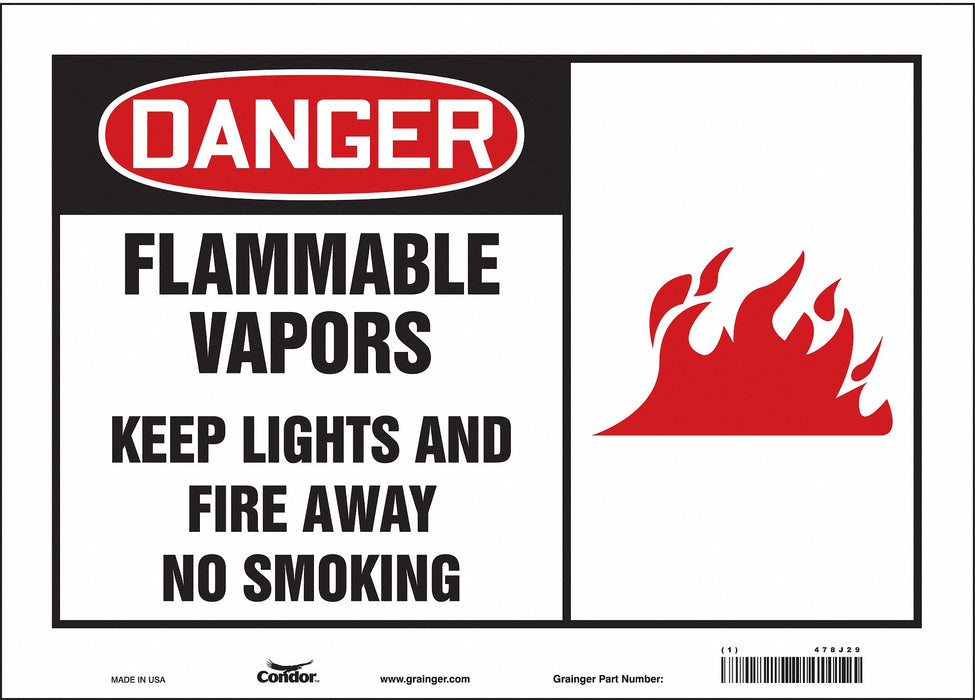 Safety Sign 10 in x 14 in Vinyl