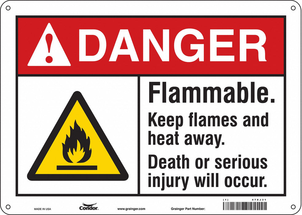 Safety Sign 10 inx14 in Aluminum