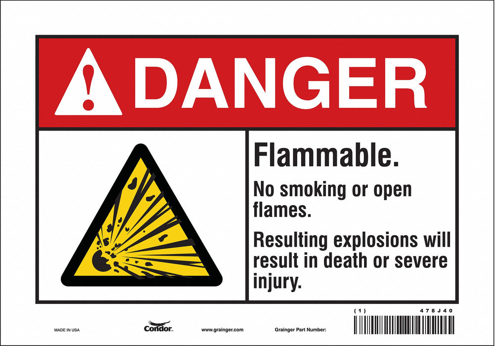 Safety Sign 7 in x 10 in Vinyl