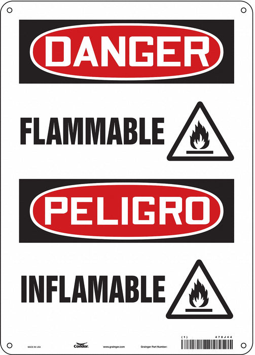 Safety Sign 14 in x 10 in Aluminum