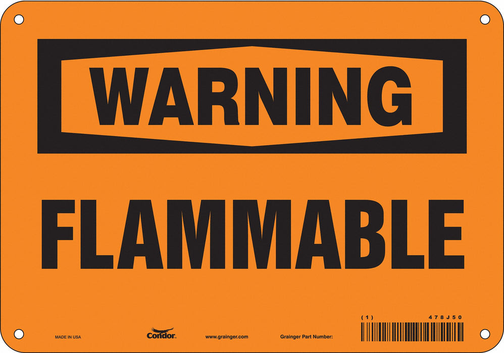 Safety Sign 7 in x 10 in Polyethylene