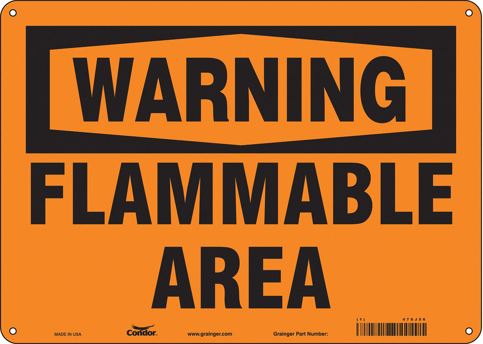 Safety Sign 10 in x 14 in Aluminum