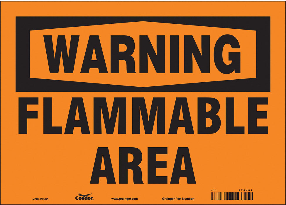Safety Sign 10 in x 14 in Vinyl