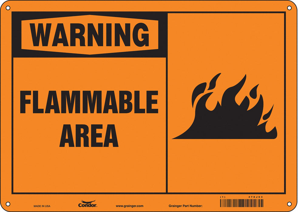 Safety Sign 10 in x 14 in Aluminum