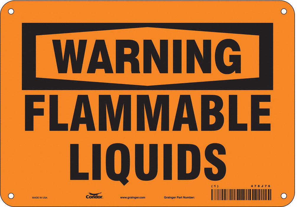 Safety Sign 7 in x 10 in Polyethylene