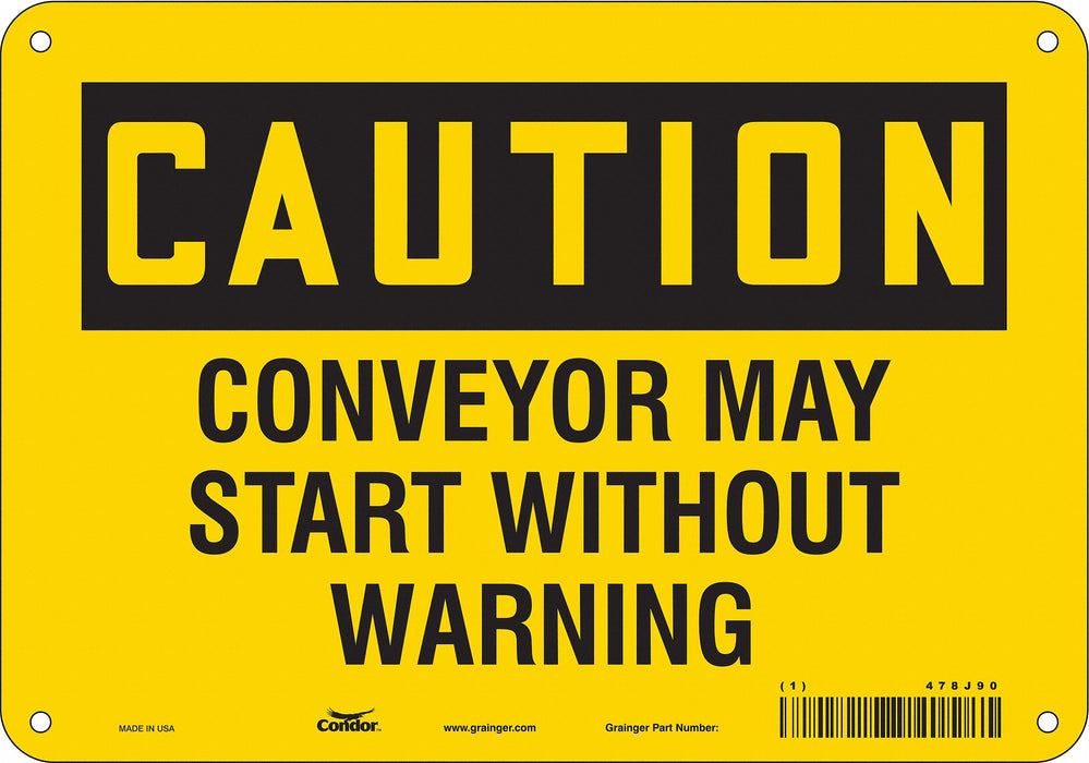 Safety Sign 7 in x 10 in Aluminum