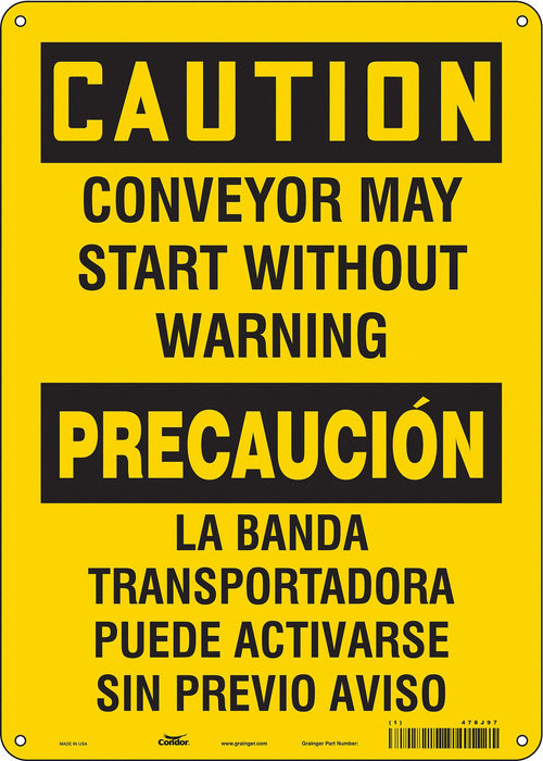 Safety Sign 14 inx10 in Aluminum