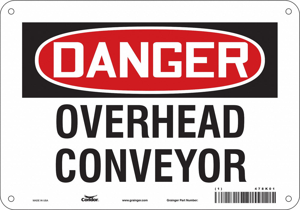 Safety Sign 7 in x 10 in Aluminum