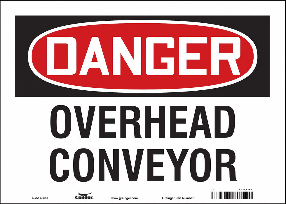 Safety Sign 10 in x 14 in Vinyl