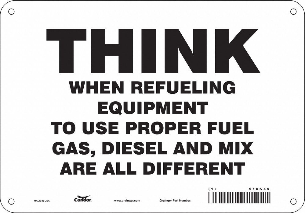 Safety Sign 7 in x 10 in Aluminum
