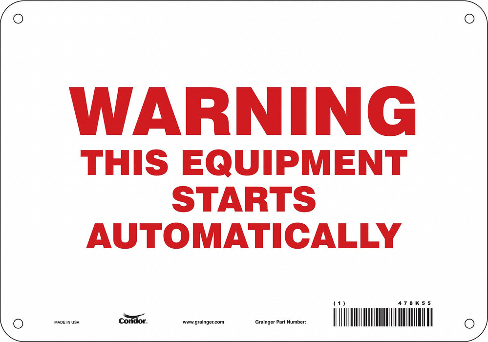 Safety Sign 7 in x 10 in Aluminum