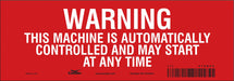 Safety Sign 3.5in x 10in Vinyl