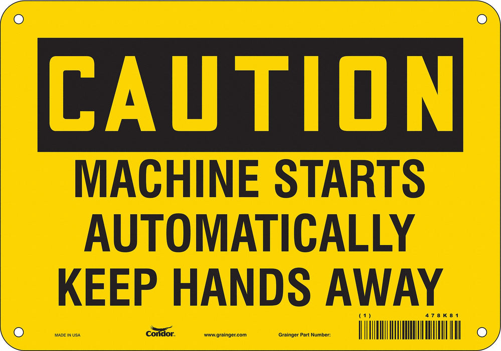 Safety Sign 7 in x 10 in Polyethylene