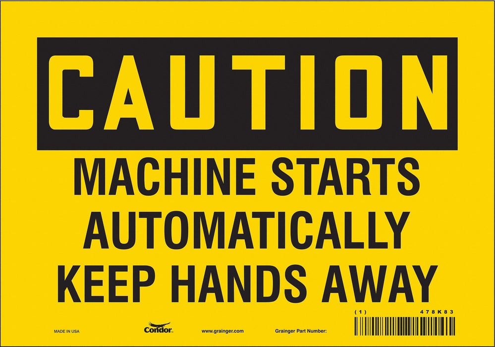 Safety Sign 7 inx10 in Vinyl