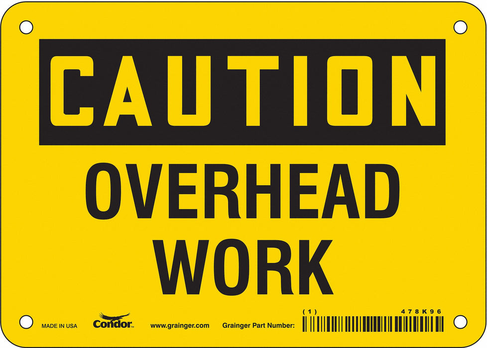 J6964 Safety Sign 5 in x 7 in Vinyl