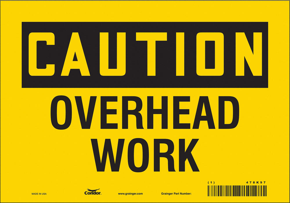 J6964 Safety Sign 7 inx10 in Vinyl