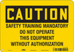 Safety Sign 7 in x 10 in Aluminum