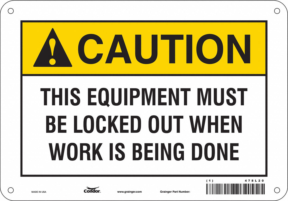 Safety Sign 7 in x 10 in Polyethylene
