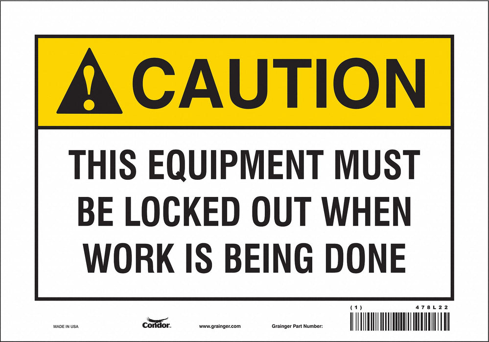 Safety Sign 7 in x 10 in Vinyl