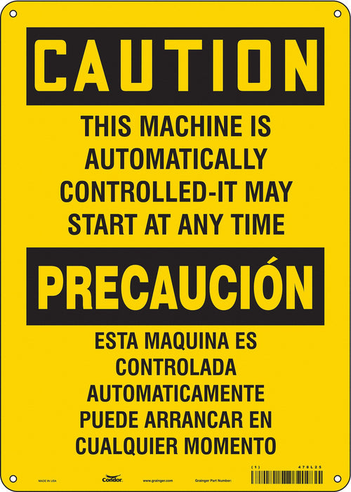 Safety Sign 14 in x 10 in Aluminum