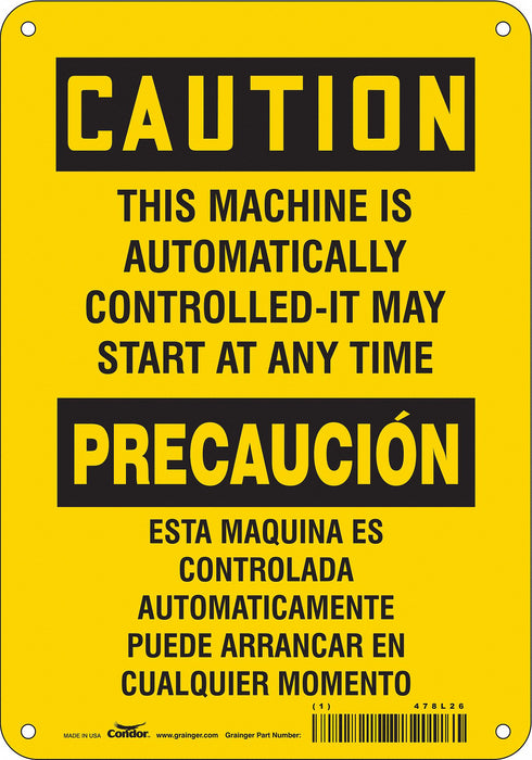 Safety Sign 10 inx7 in Polyethylene