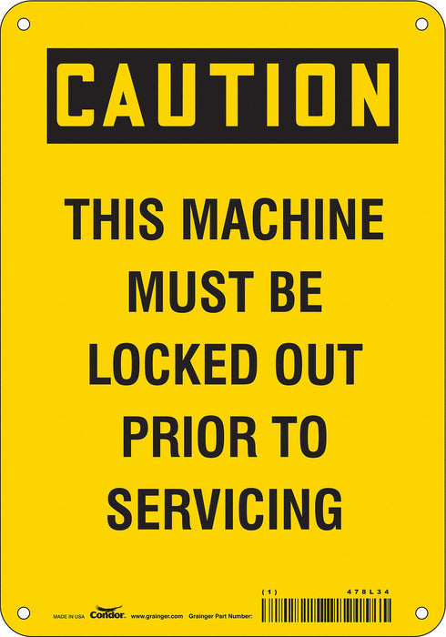 Safety Sign 10 inx7 in Polyethylene