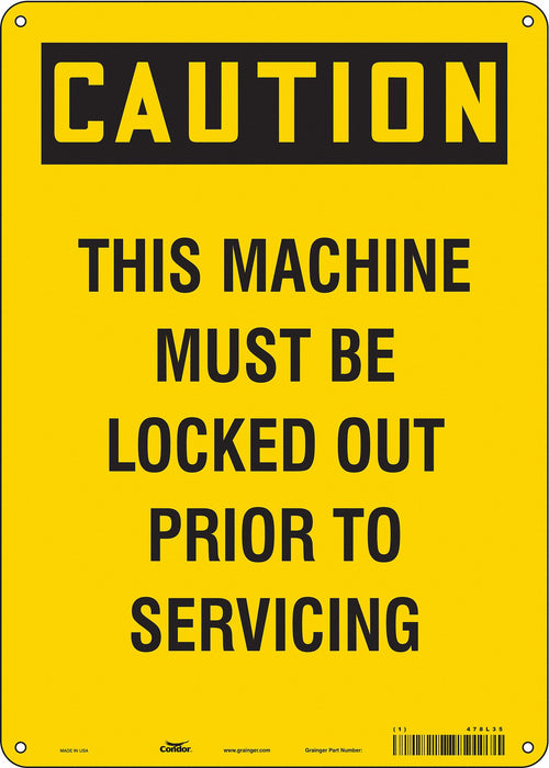 Safety Sign 14 inx10 in Polyethylene