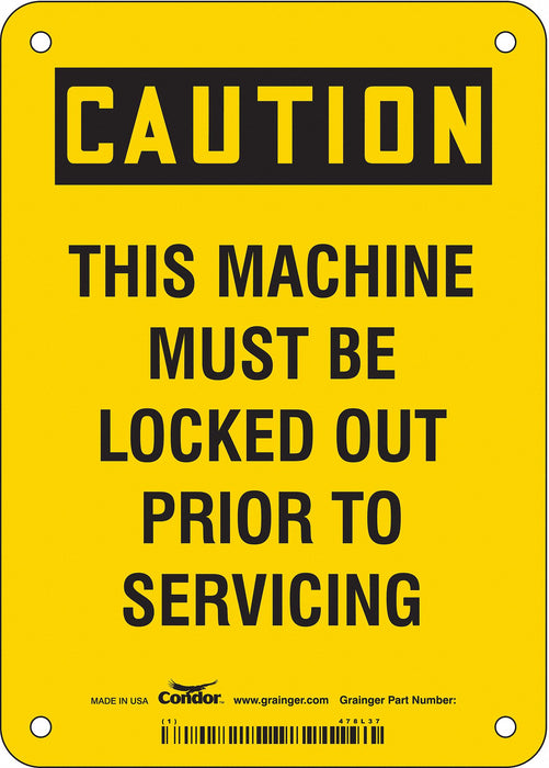 Safety Sign 7 inx5 in Vinyl