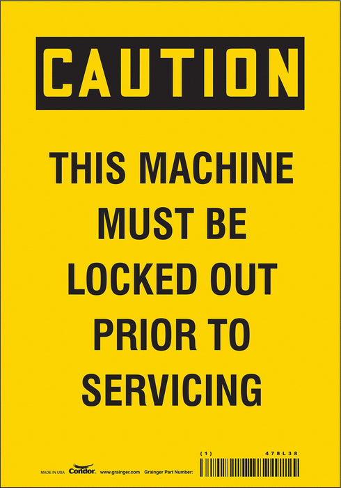 Safety Sign 10 inx7 in Vinyl
